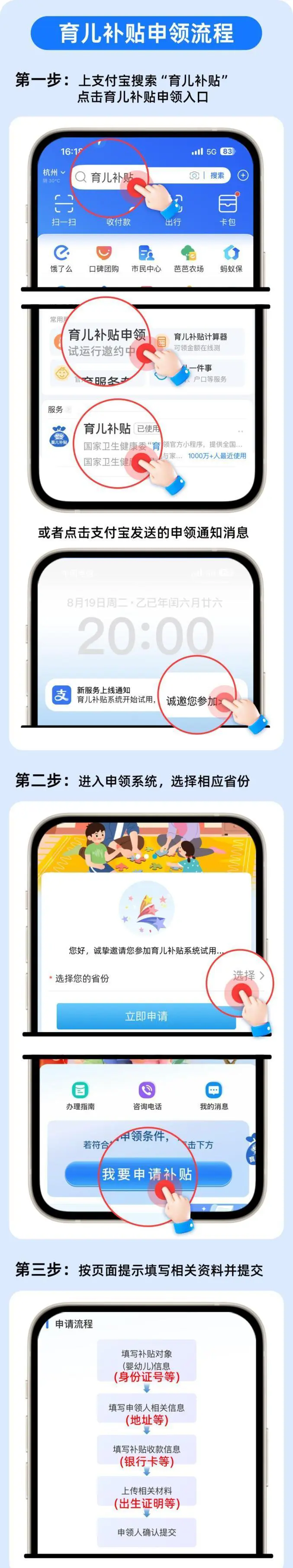 育兒補貼申領入口上線!8月31日前各地開放申領 育兒補貼申領入口上線!8月31日前各地開放申領