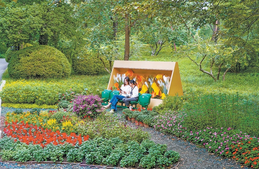 香山公園“金風信箋”花境。