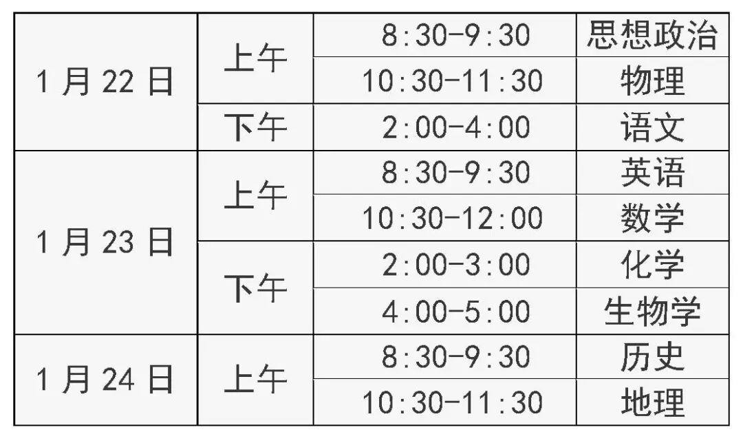 2026年第一次高中學考合格考時間確定