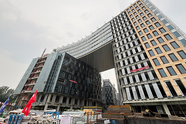 中關村東升科技園項目建設現場。 中關村東升科技園項目建設現場。