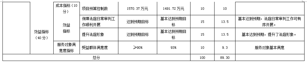 項目支出績效自評表