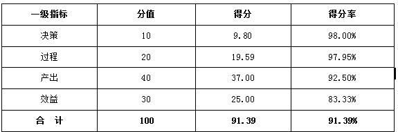 綜合評價得分情況表