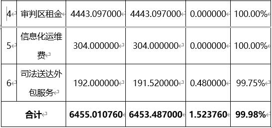 預算資金執行情況