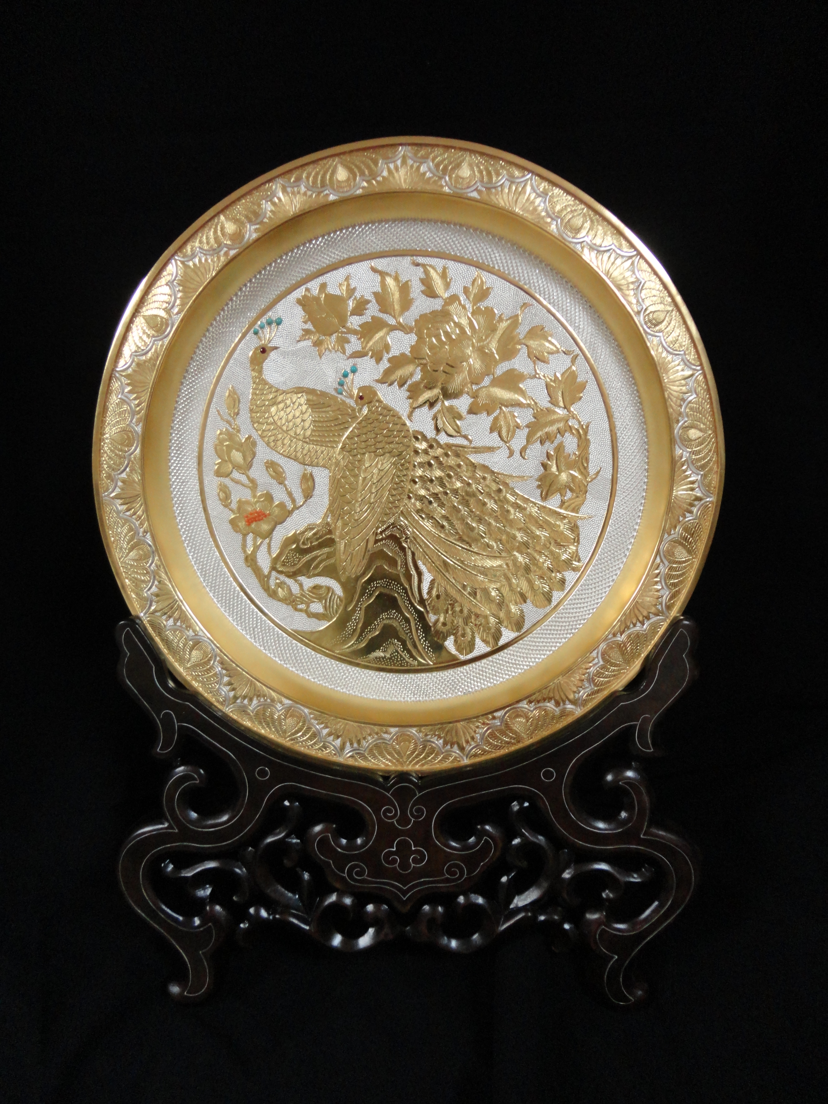 花絲鑲嵌-富貴吉祥盤