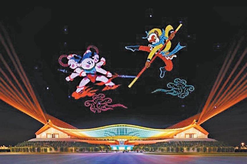 無人機表演效果展示。