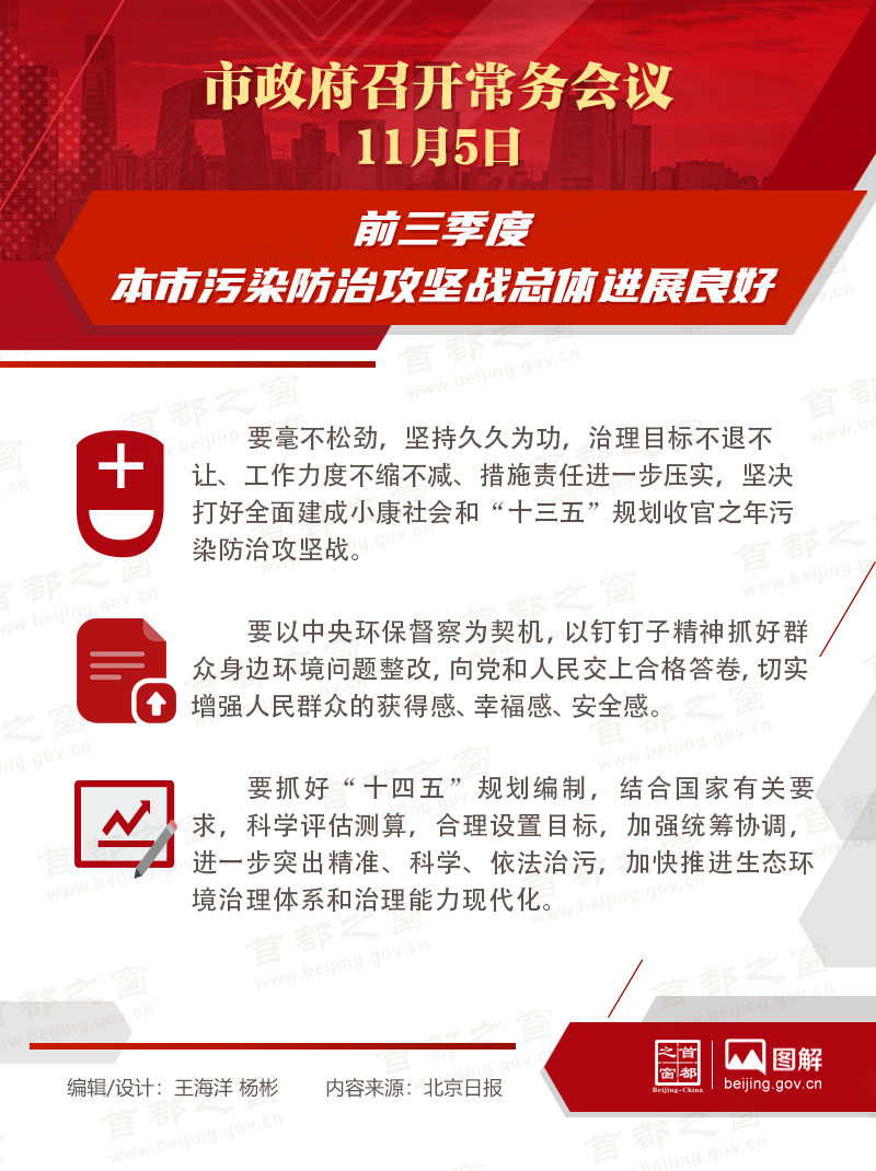 市政府常務會議：前三季度本市汙染防治攻堅戰總體進展良好