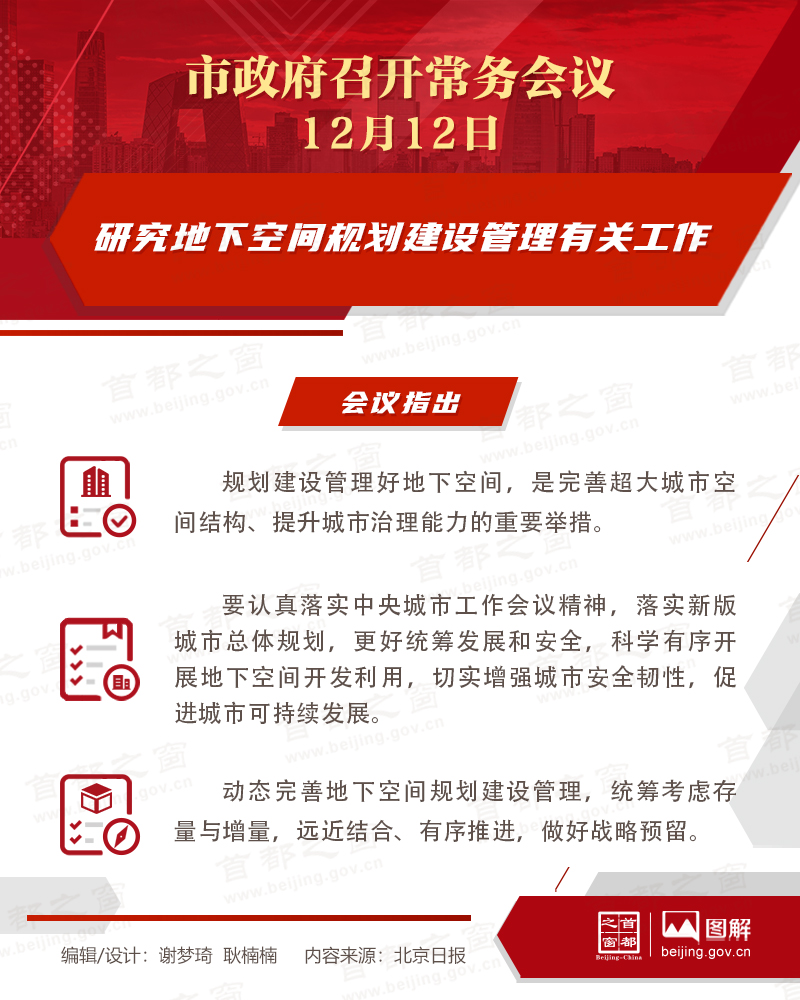 研究地下空間規劃建設管理有關工作