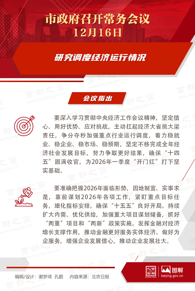 市政府常務會議圖解：研究調度經濟運行情況