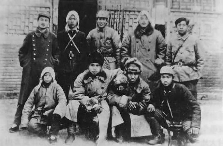 1945年11月，平南敵工部部分人員在大興太子務周夢胡家
