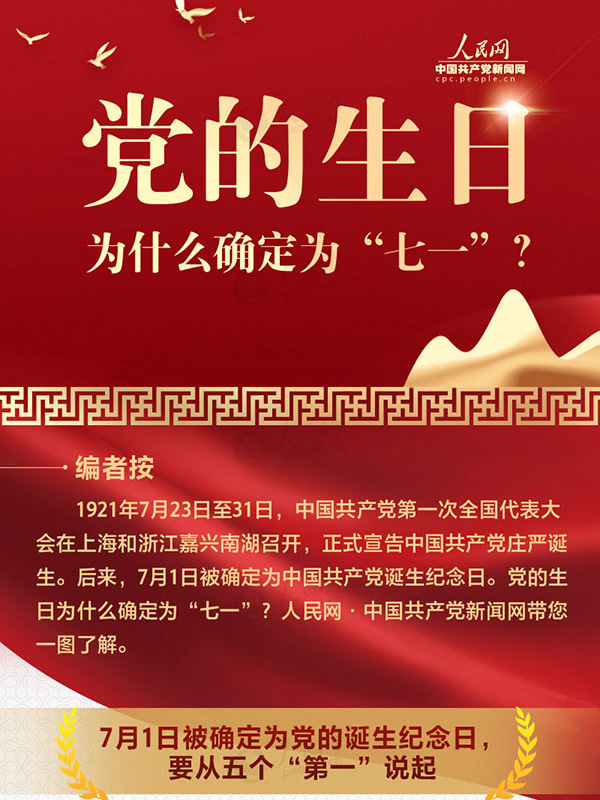圖解：黨的生日為什麽確定為“七一”？