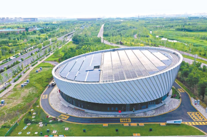 雄安新區複興220千伏變電站航拍圖。