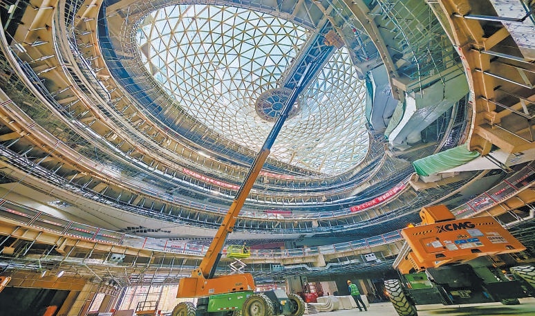 “灣裏”項目內部的穹頂造型。