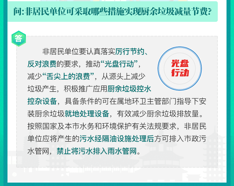 非居民單位可采取哪些措施實現廚餘垃圾減量節費？