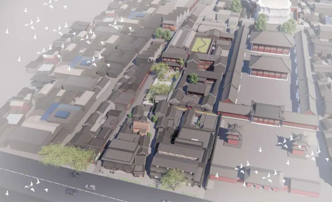 白塔寺西南第五立麵整治項目實施效果圖