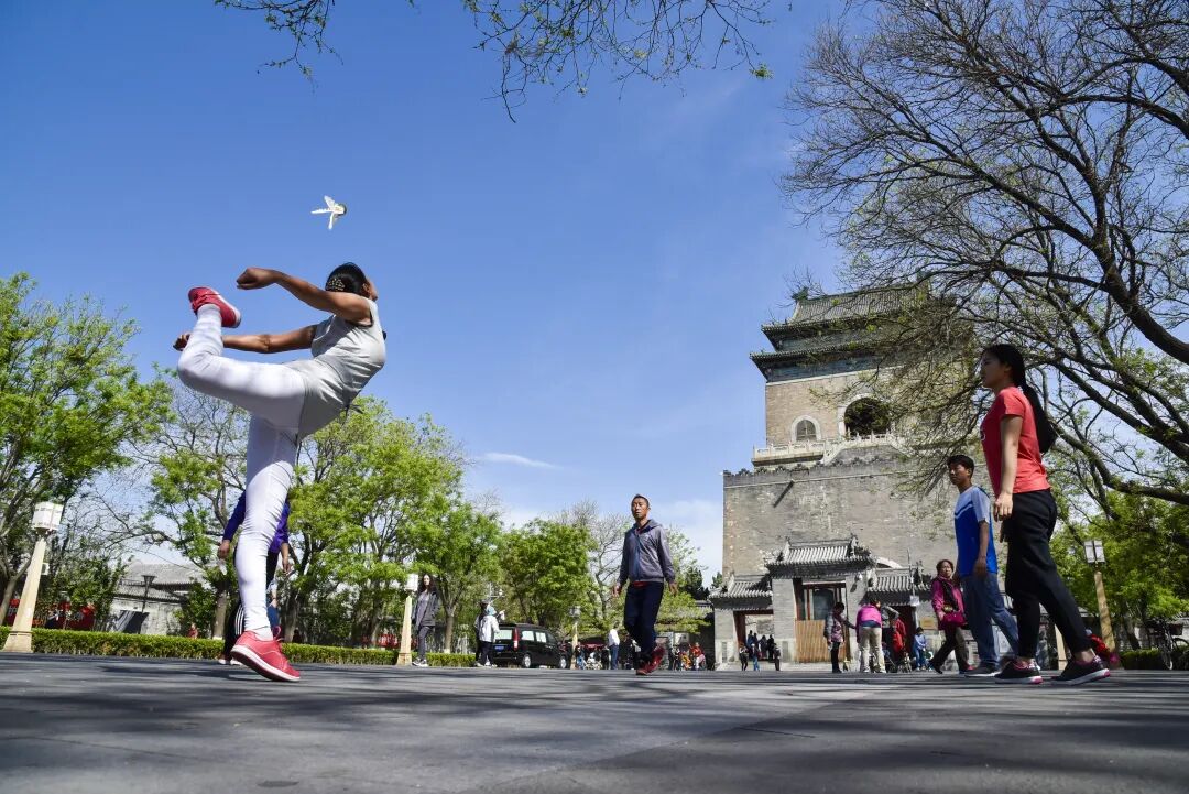 清晨的鍾鼓樓廣場