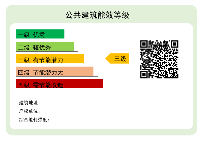 公共建築能效等級標識模板